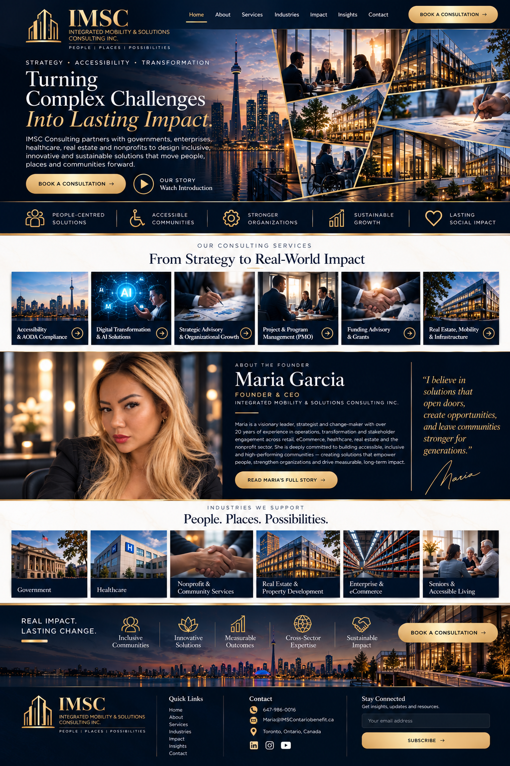 IMSC consulting brand collage